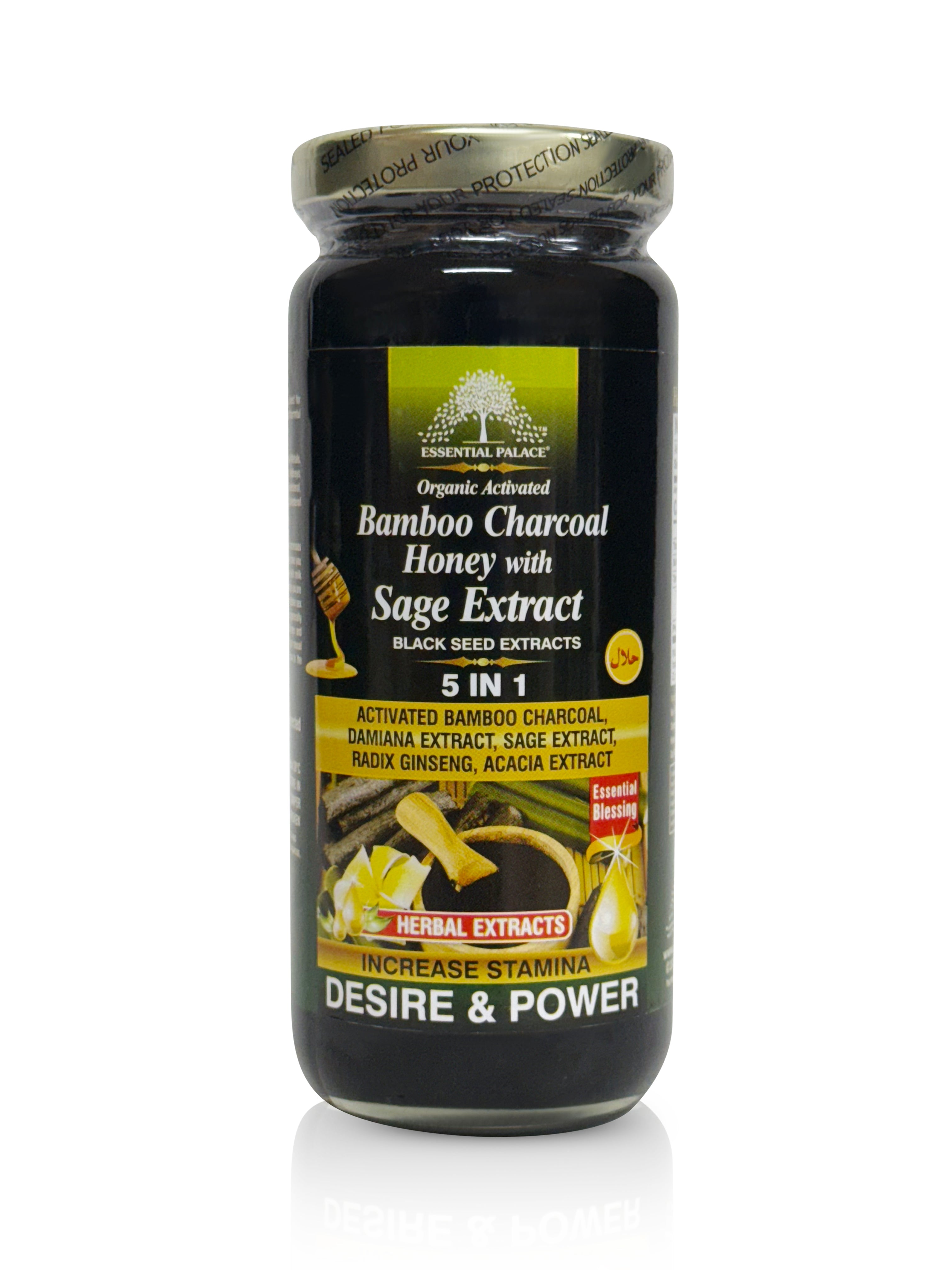 Activated Bamboo Charcoal Honey with Sage Extract