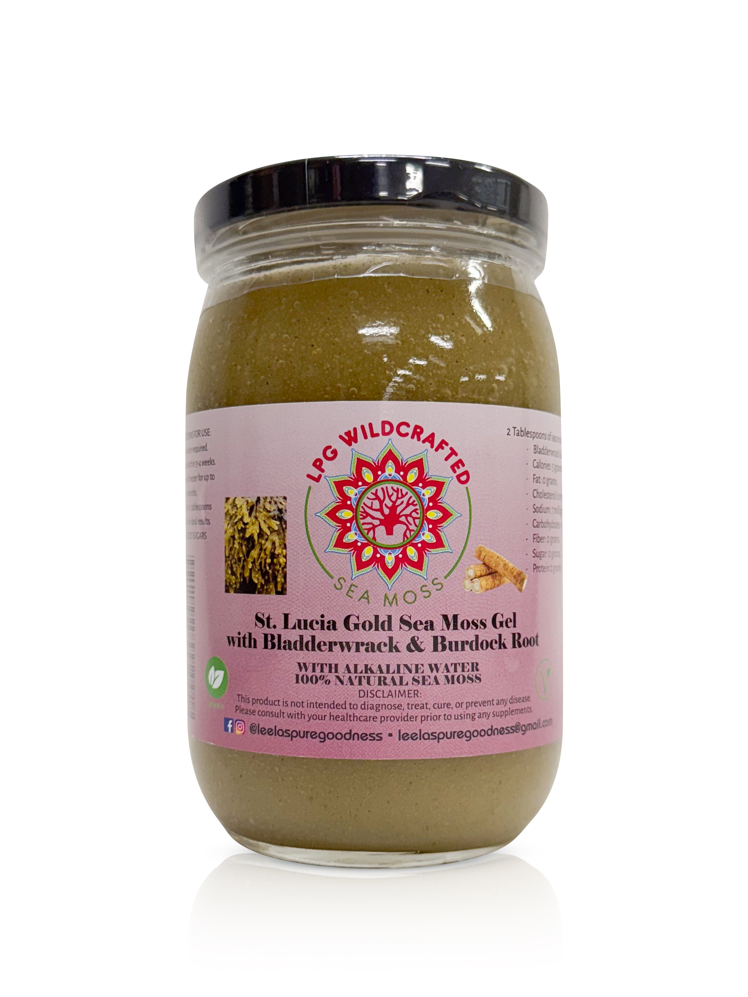 St. Lucia Gold Sea Moss Gel with Bladderwrack & Burdock Root