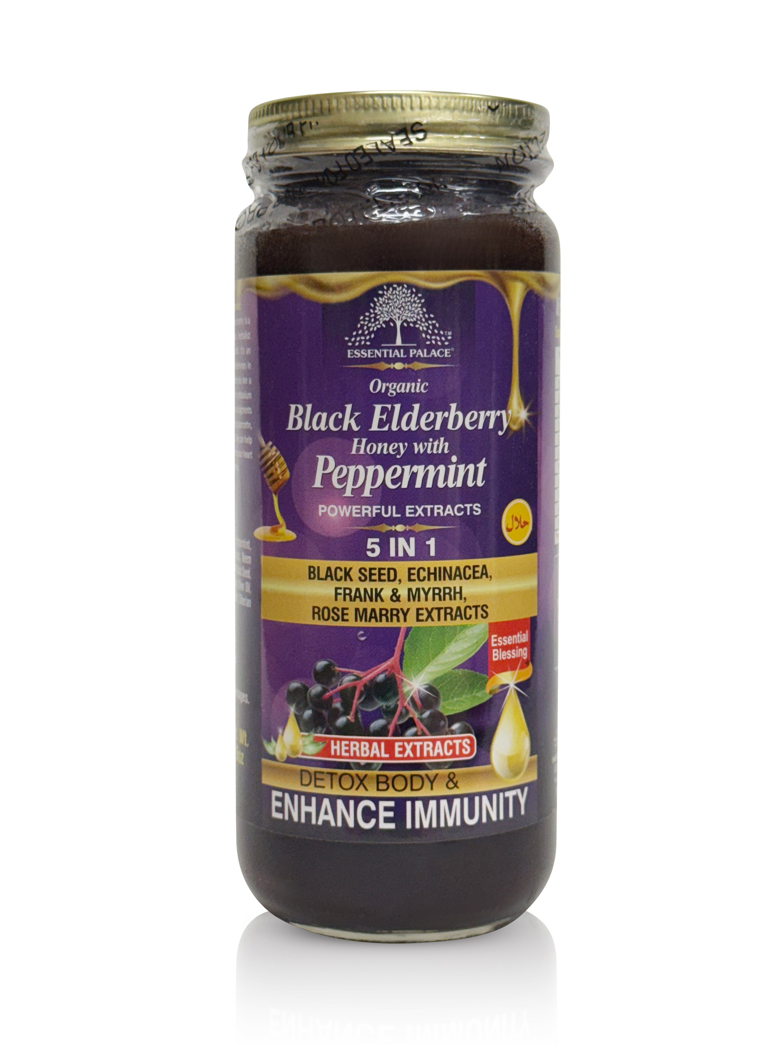 Black Elderberry Honey with Peppermint