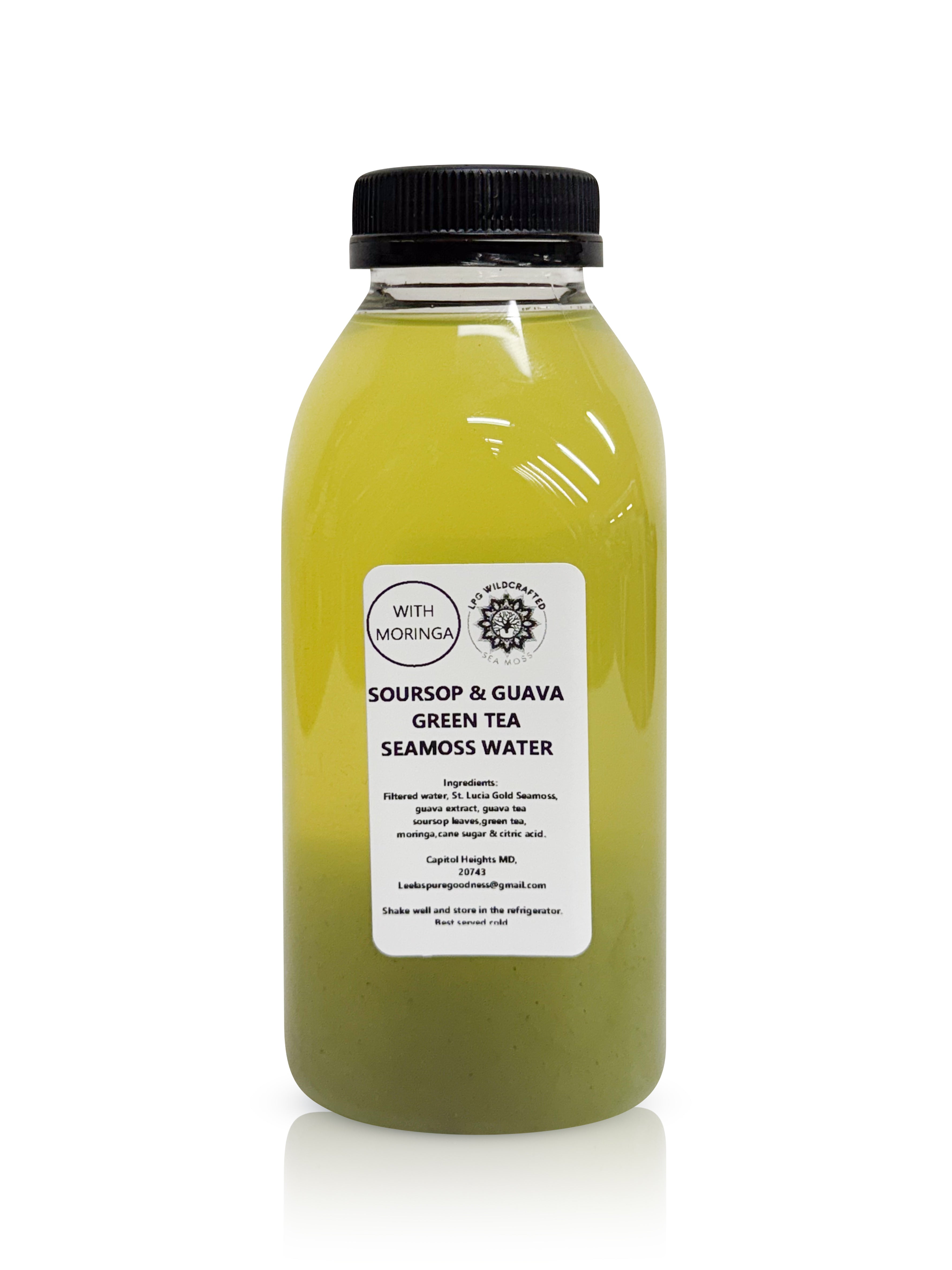 SOURSOP & GUAVA GREEN TEA SEAMOSS WATER