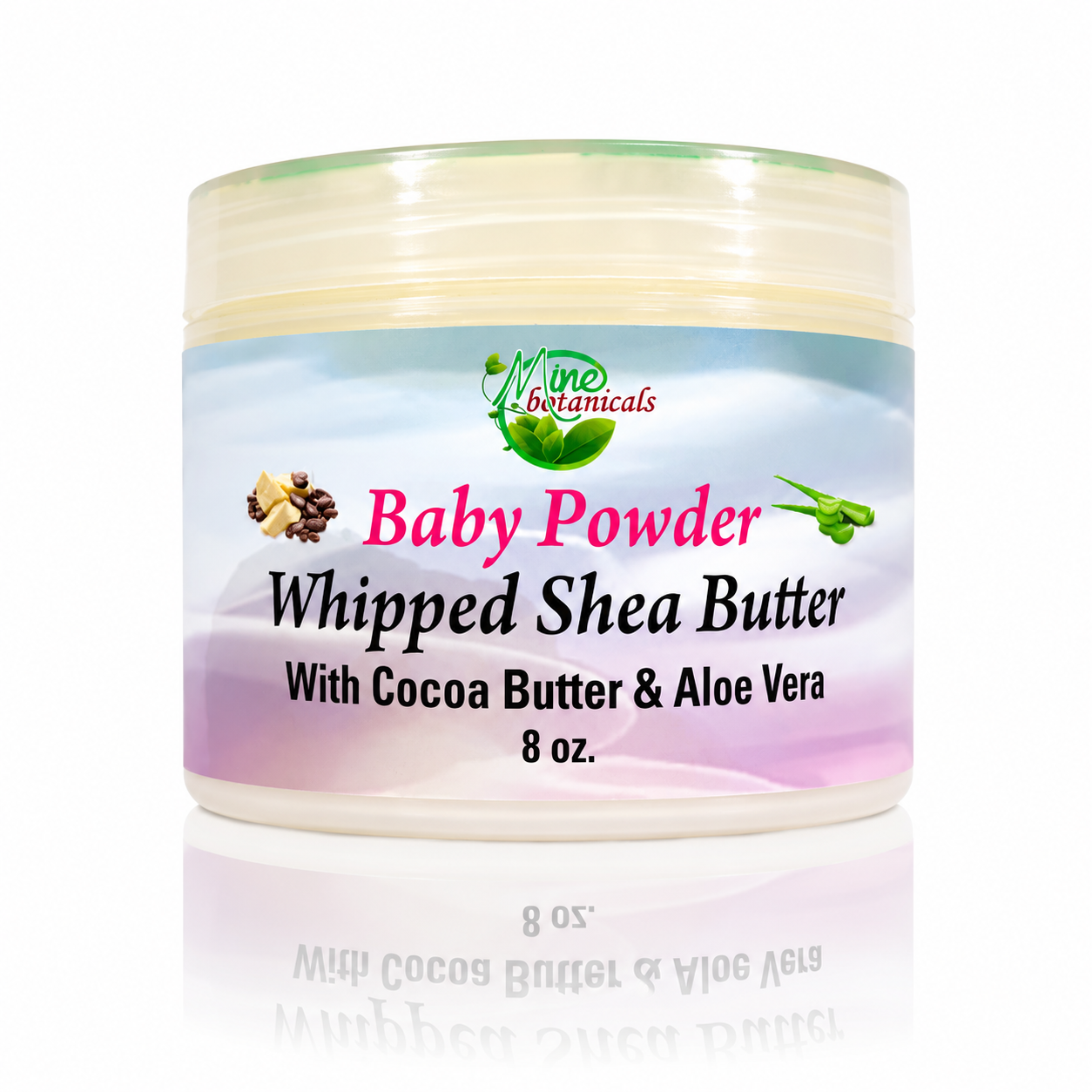 Baby Powder Whipped Shea Butter with Cocoa Butter & Aloe Vera – 8 oz