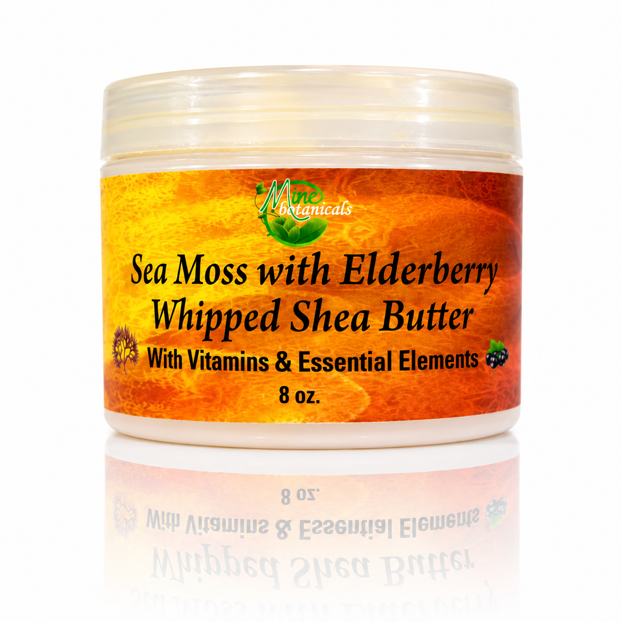 Sea Moss with Elderberry Whipped Shea Butter – 8 oz