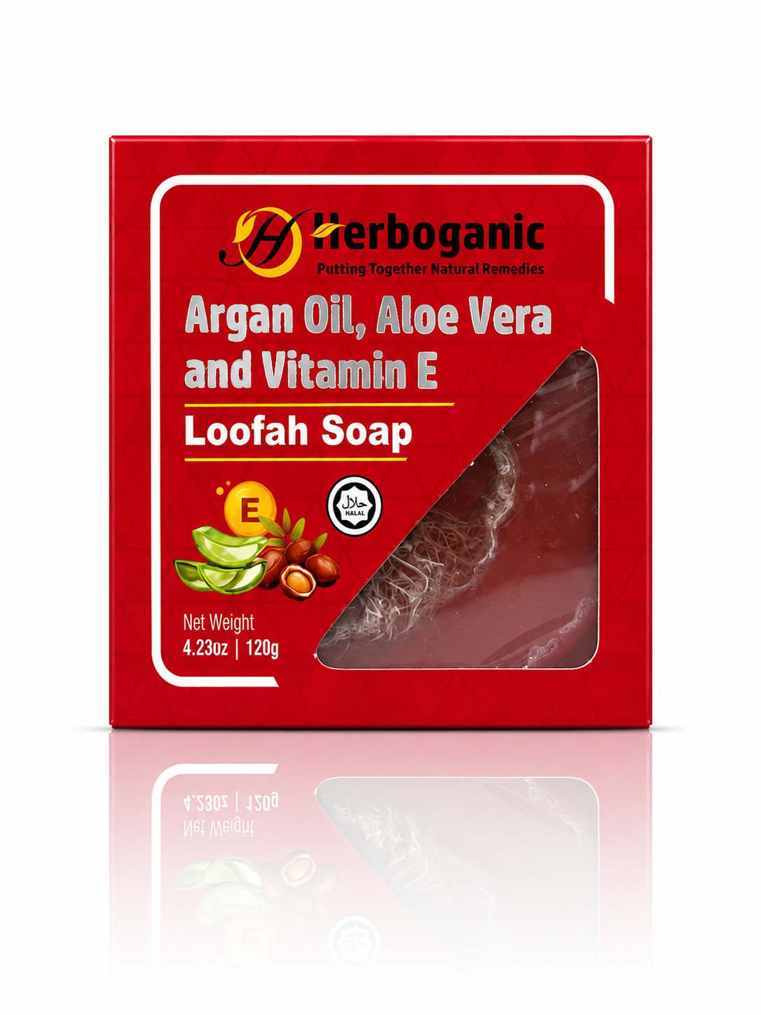 Argan Oil, Aloe Vera & Vitamin E Loofah Soap