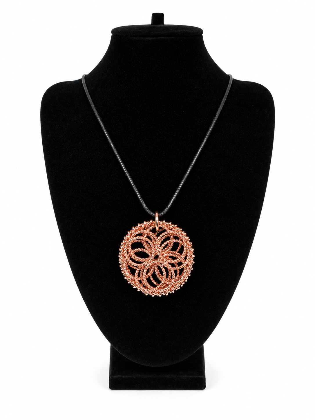 Copper Floral Medallion Necklace