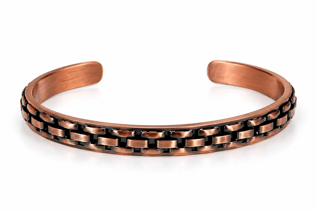 Copper Link Cuff Bracelet