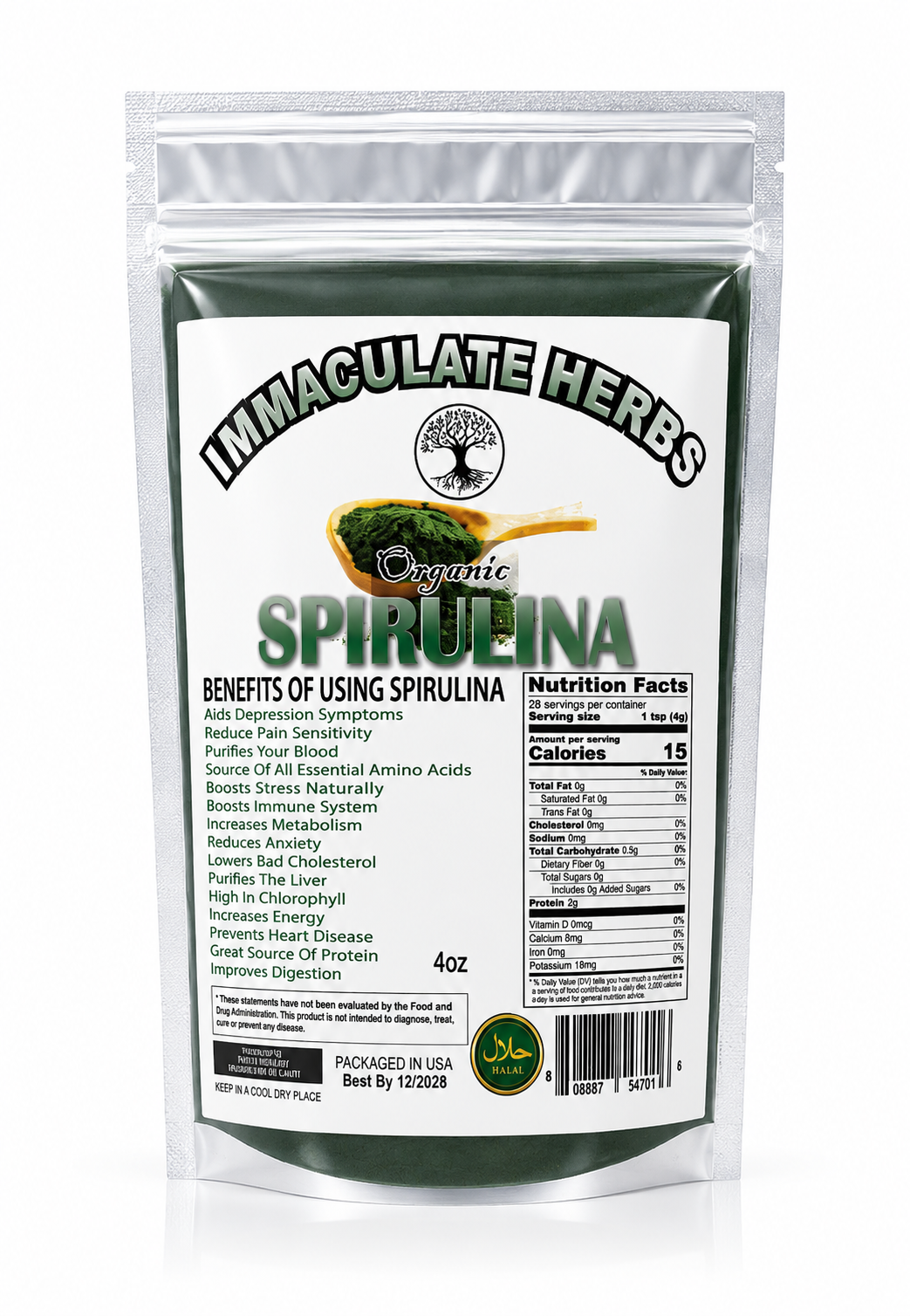 Spirulina Green Powder 4oz