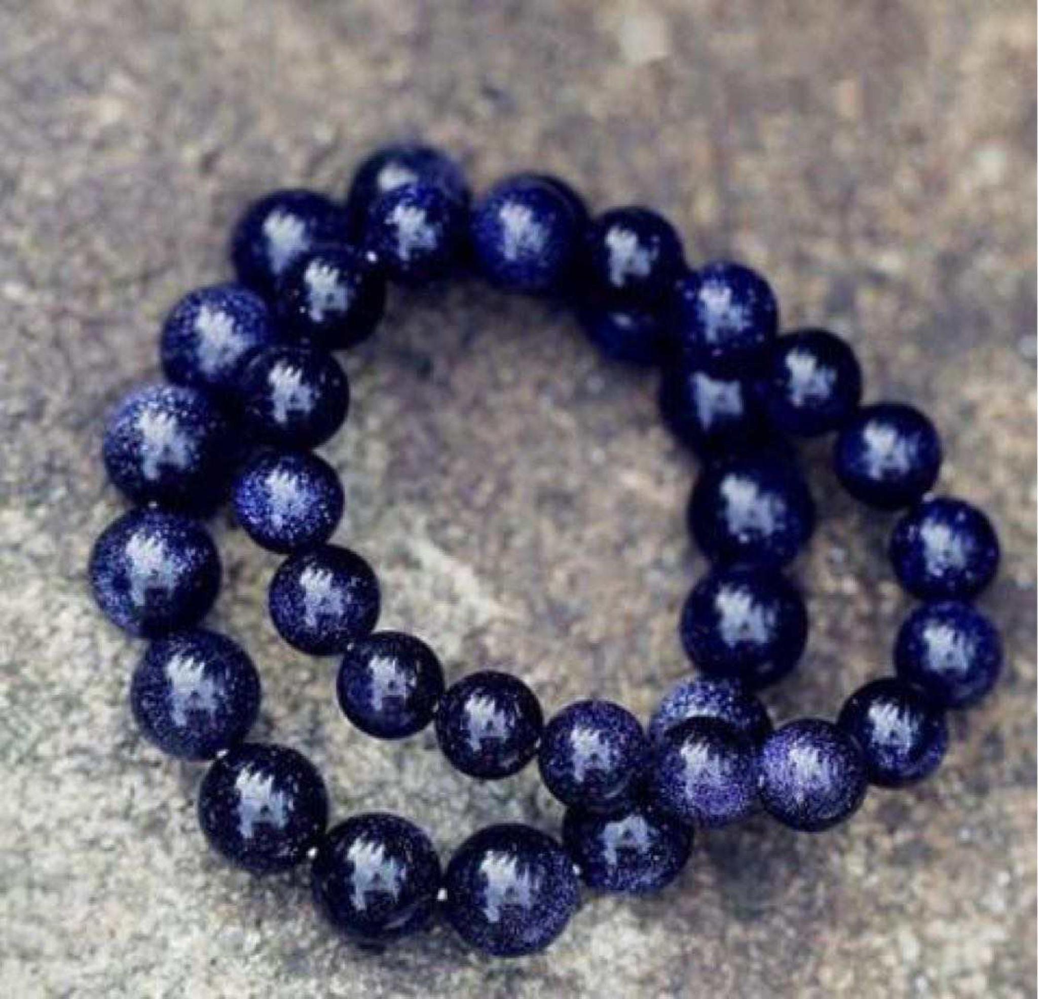 Blue Sandstone Stone Bracelet