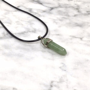 Open image in slideshow, Crystal Point Gemstone Necklaces
