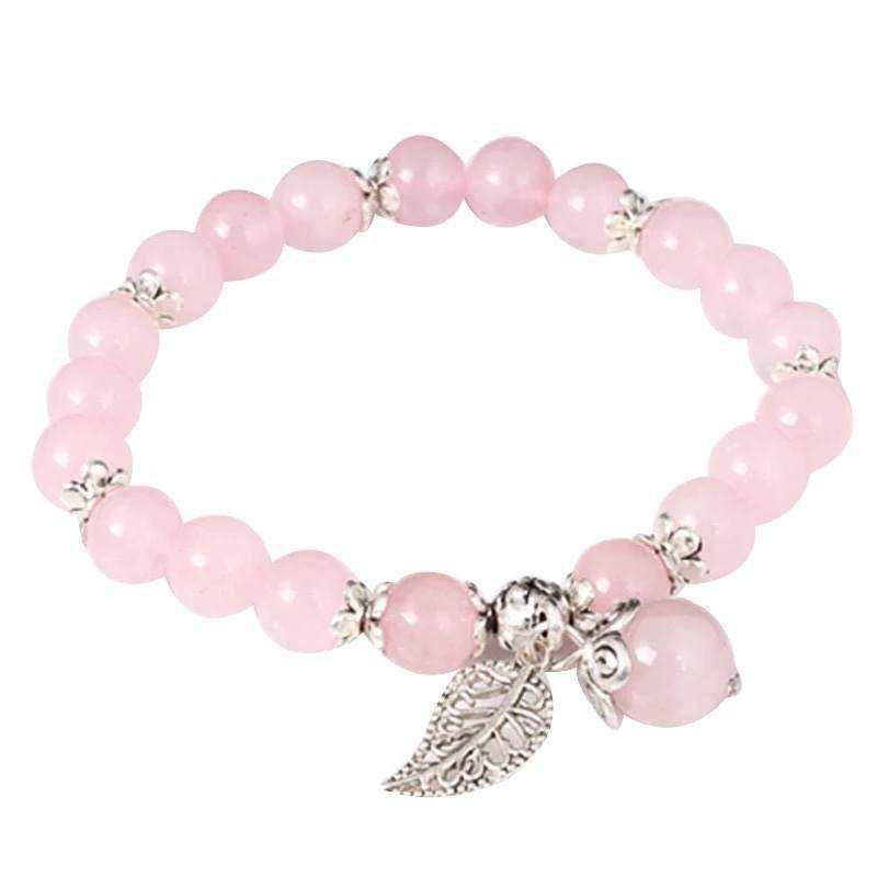 Rose Quartz Leaf Bracelet